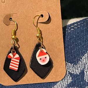 Handmade Christmas drop earrings